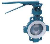 手柄襯氟對夾蝶閥